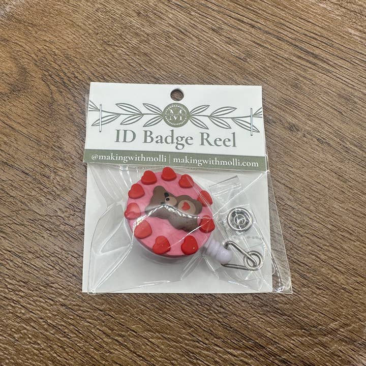 Making with Molli - Wholesale Badge Accessory - Women's - Polymer Clay Teddy Bear ID Badge Reel2