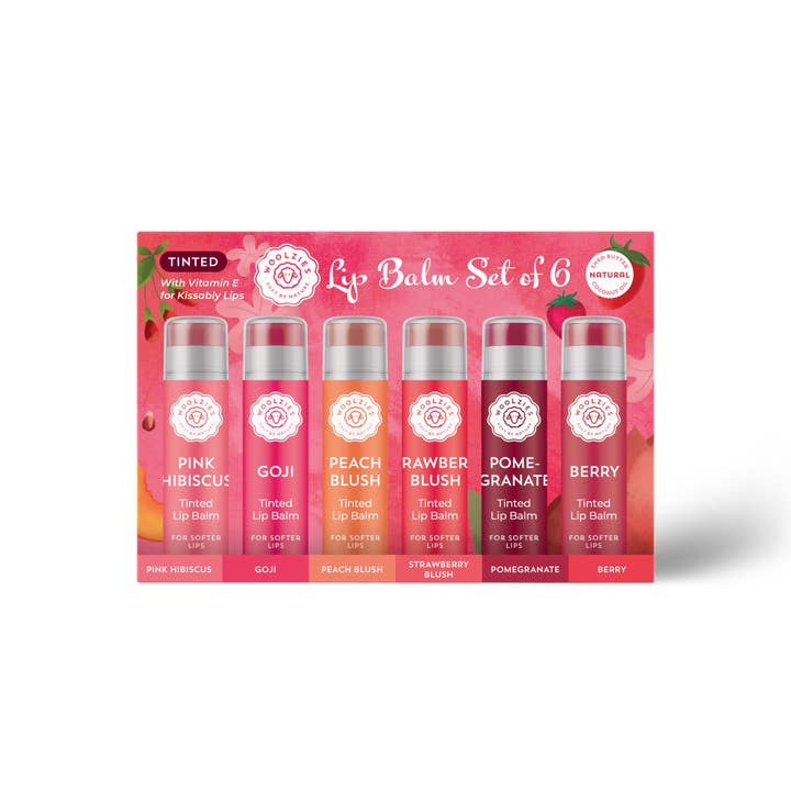 Woolzies - Wholesale Lip Balm Set - NEW Tinted Lip Balm Set of 6 1