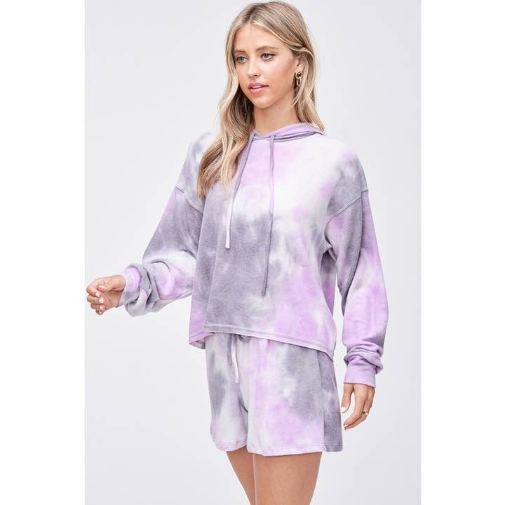 Phil Love - Wholesale Lounge Set - Women's - Tie dye hoodie pajamas lounge wear set2