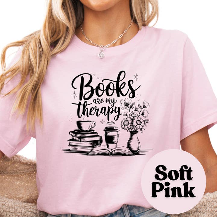 Books Are My Therapy Shirt – Book Lover Graphic Tee – Coffee and Books Reading Shirt – Bookish Self Care Gift – Literary Escape Tee and other Purchase Wholesale care uniform. Free Returns & Net 60 Terms on Faire trending on Faire.