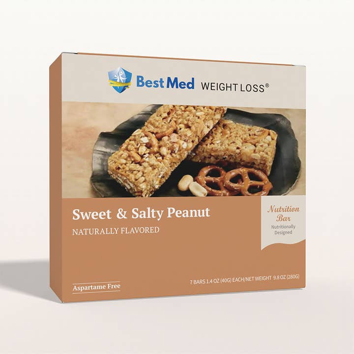 BestMed High-Protein Snack Bar, Sweet and Salty Peanut (7ct) for wholesale by BestMed