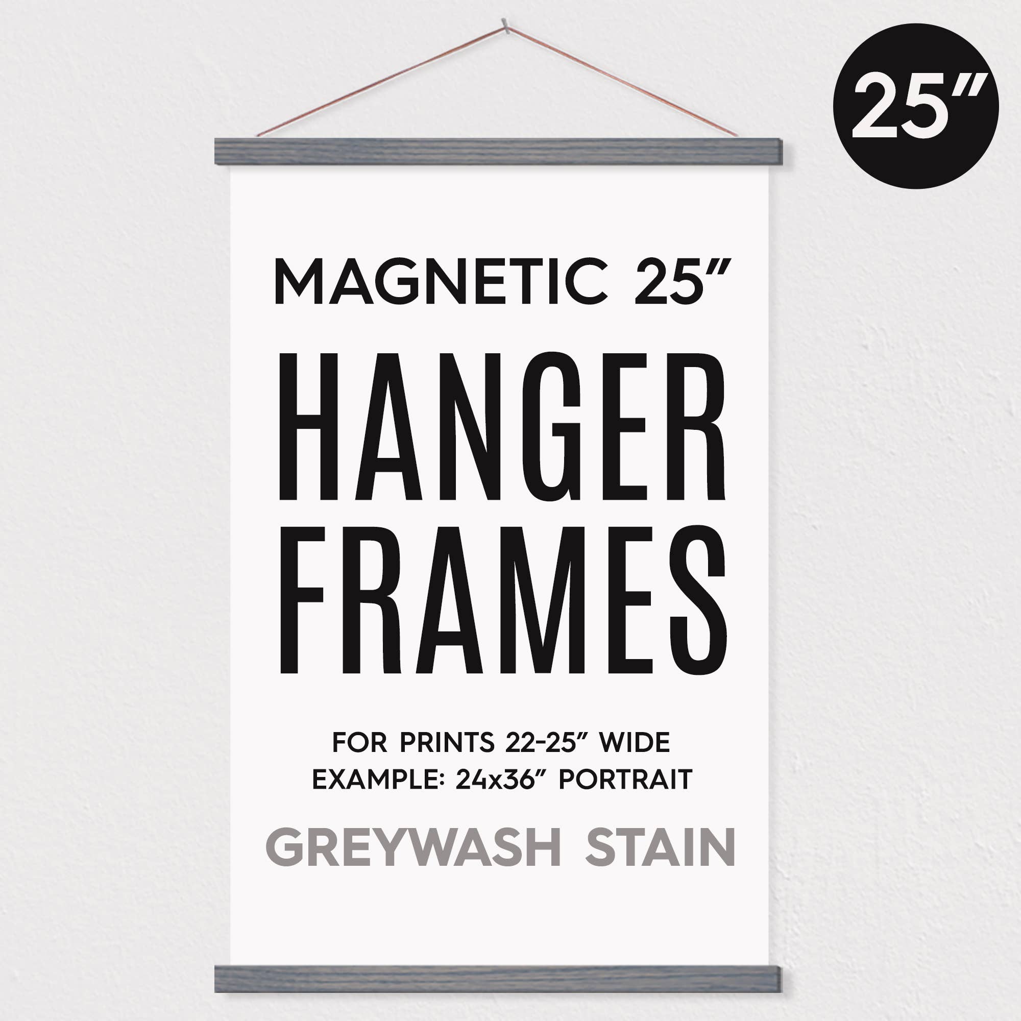 Hanger Frames - Wholesale Picture Frame - 25" MAGNETIC Poster Hanger Frame for 24x36" Portrait Print1