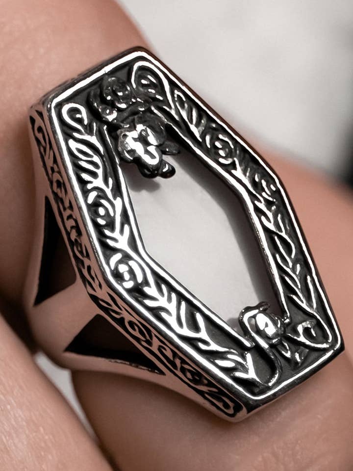 Mourning Widow Ring for wholesale by Lively Ghosts