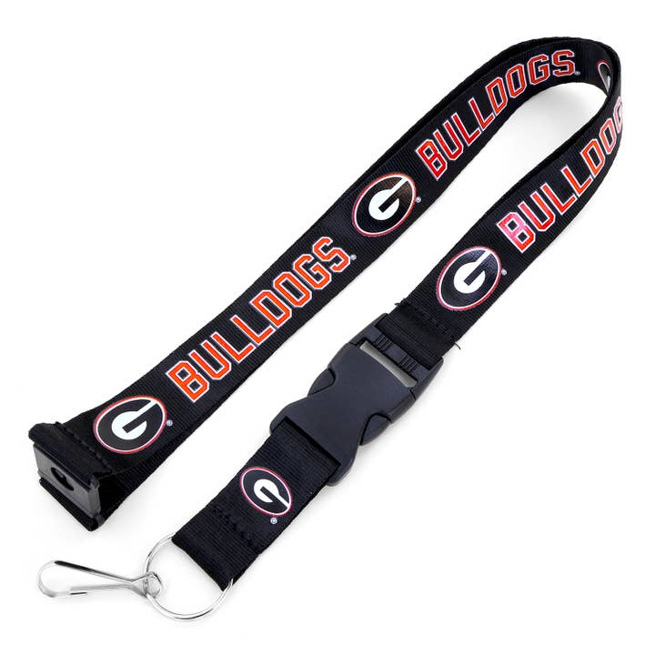 NCAA Georgia Bulldogs Team Lanyard, Black for wholesale by Aminco USA