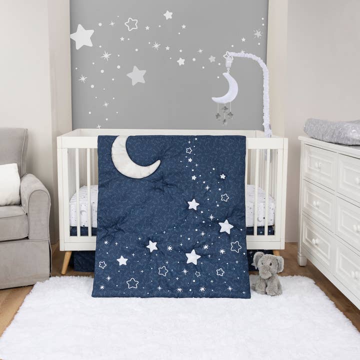 Shooting Stars 4 Piece Crib Bedding Set by Sammy & Lou® for wholesale by Trend Lab