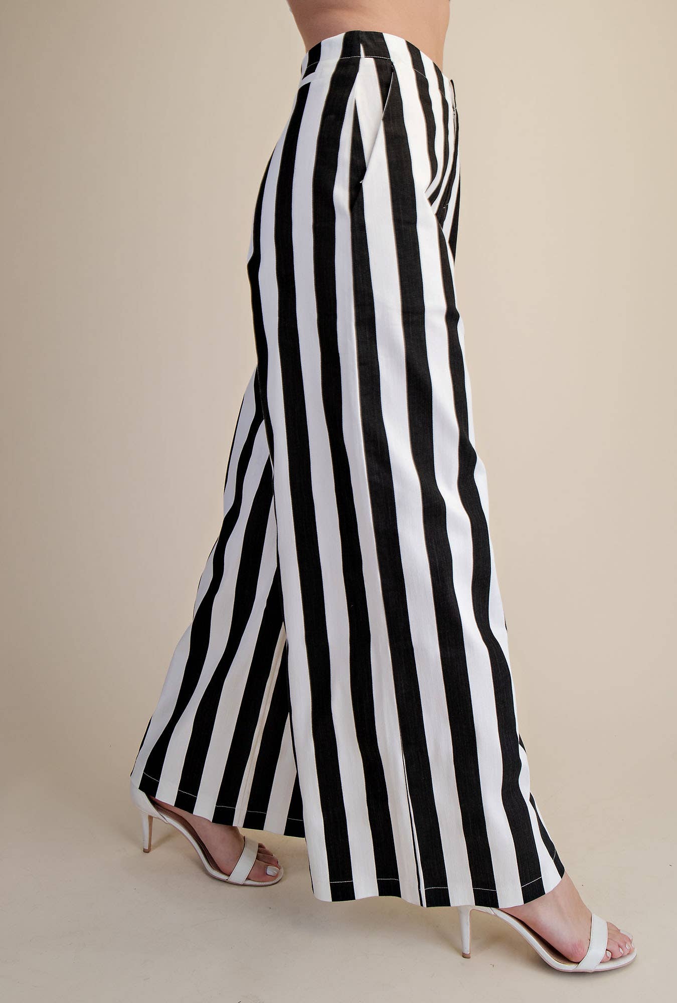 Glam - Wholesale Pants - Women's - Mid-Rise Wide Leg Stripe Pants19