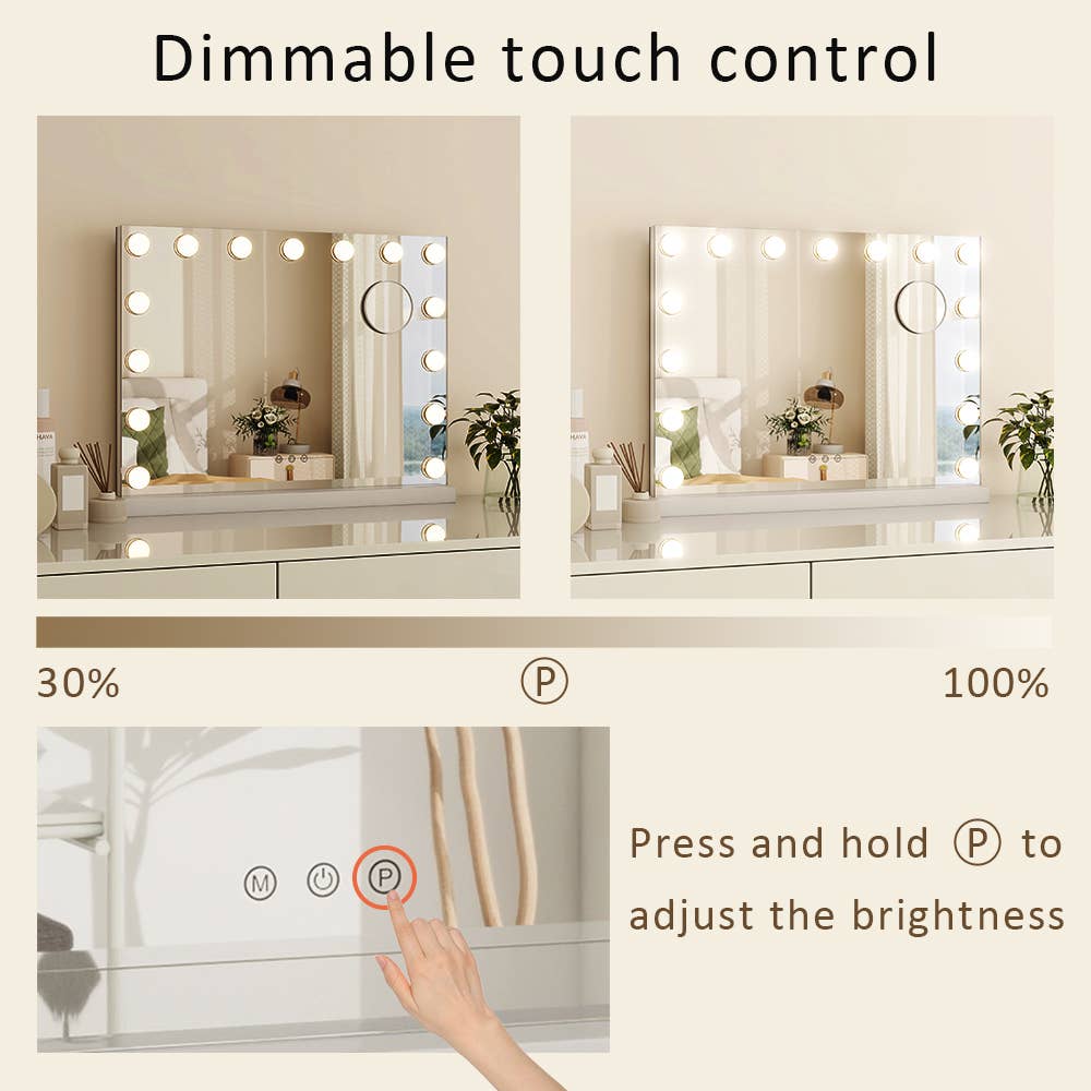 Abble - Wholesale Vanity Mirror - 15 Bulbs Hollywood Mirror4