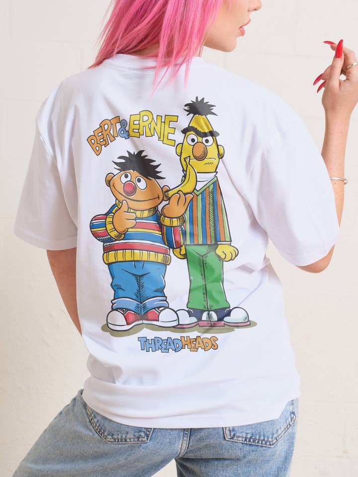 Bert And Ernie Driving Me Bananas T-Shirt for wholesale by Threadheads