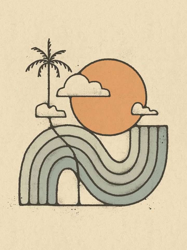 Ocean Days 8x10 Art Print for wholesale by Amber Morgan