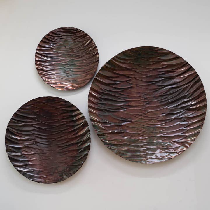 Rainbow Deco Wall Art Discs, Set of 3 for wholesale by India Handicrafts Inc