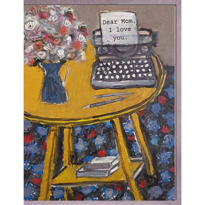 Typewriter. Mother. Brenda OIson for wholesale by Blueberry Road Cards