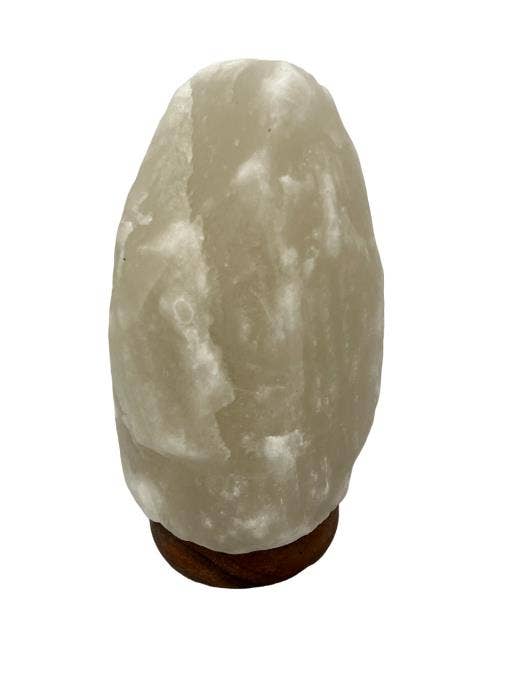 International Gifts Ltd. - Wholesale Salt Lamp - Zenn Himalayan Salt Lamp Natural White With Wooden Base-006