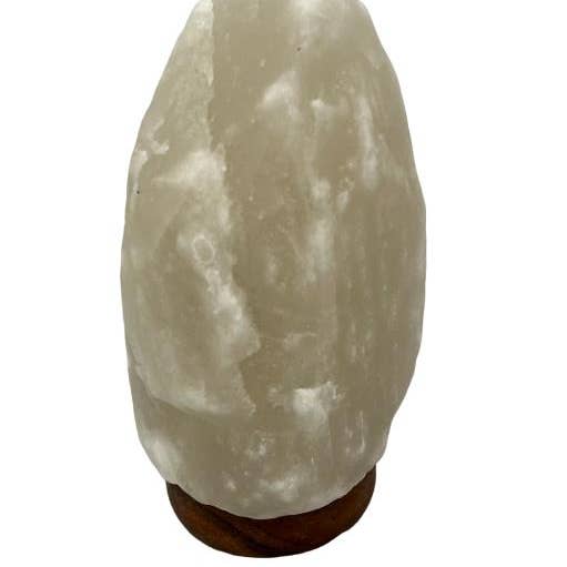 International Gifts Ltd. - Wholesale Salt Lamp - Zenn Himalayan Salt Lamp Natural White With Wooden Base-0060