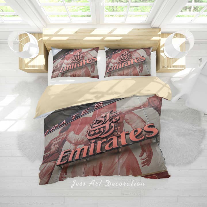 3D Arsenal FC Propaganda Poster Briefmarken-Bettwäsche-Set Bettbezug Kissenbezug 893 für den Großhandel von Jess Art Decoration