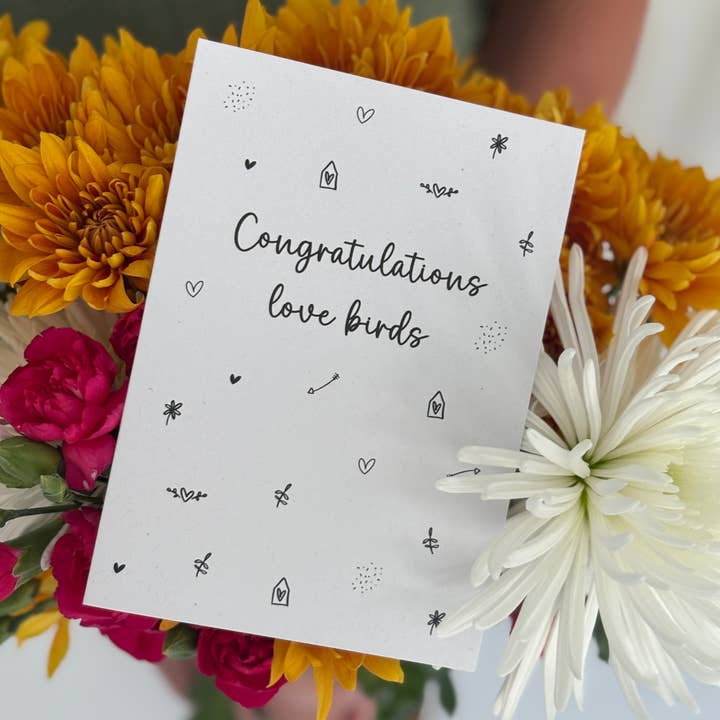 To & From Cards - Wholesale Love card - Congratulations Love Birds