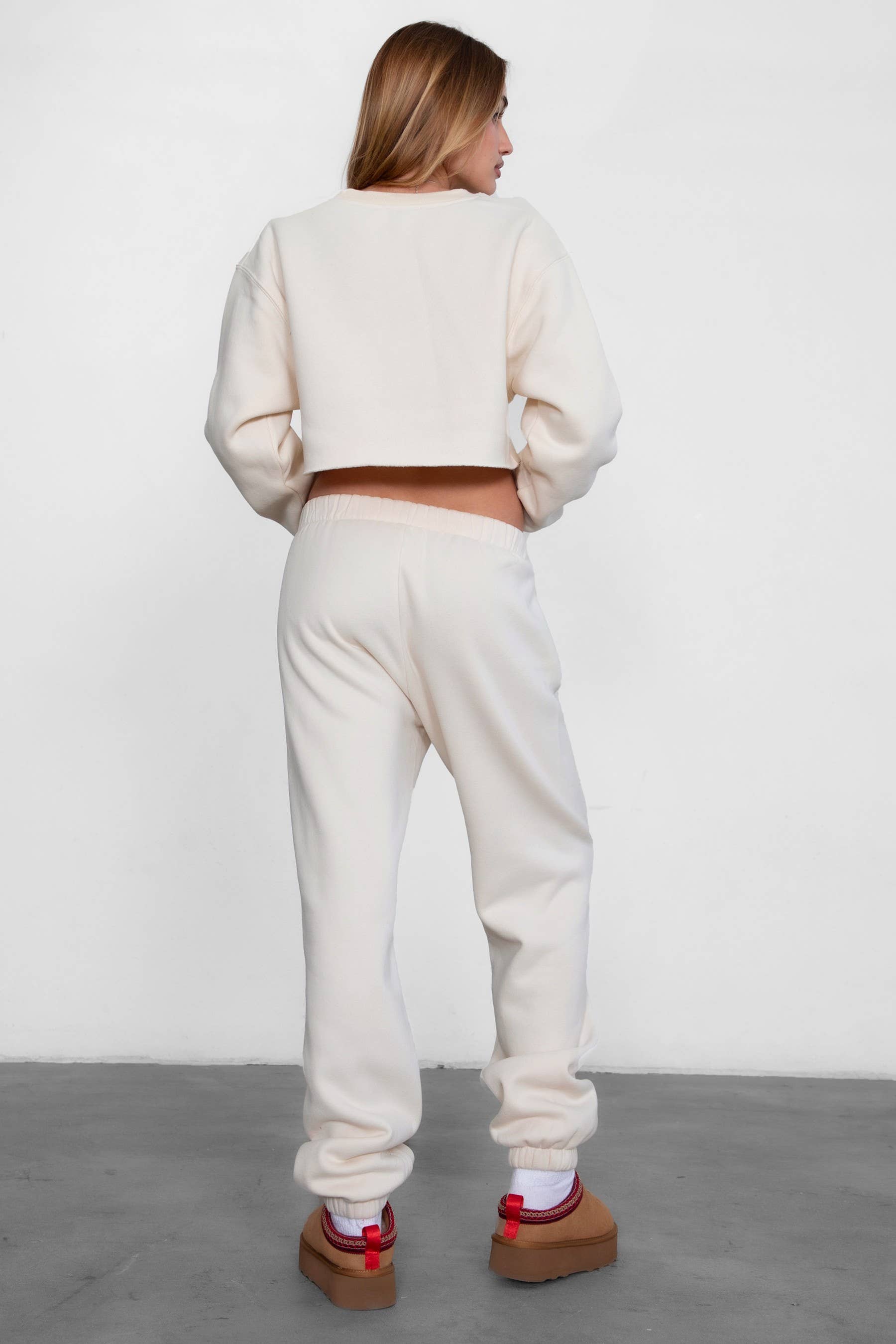 TICTOC - Vente Pantalon d'intérieur/de jogging – femme - DOVE Pantalon de jogging en polaire peluche à taille haute avec poches13