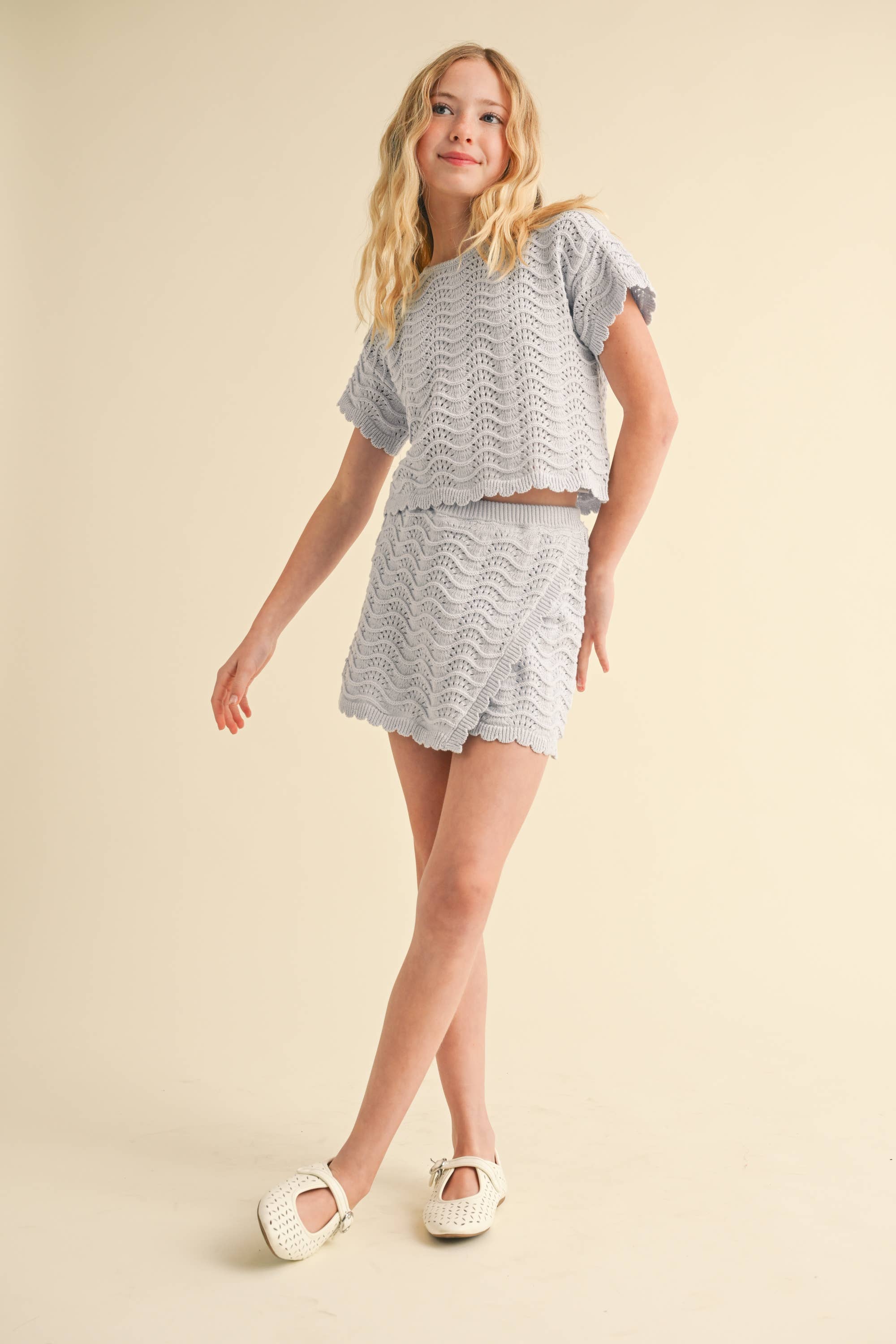 heart and arrow - Venta al por mayor Jersey corto de punto - Niños - TOP DE CROCHET PARA NIÑAS ADOLESCENTES MANGA CORTA (7/14)2