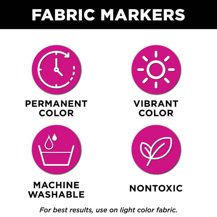 Tulip - Wholesale Marker - Tulip Brush-Tip Fabric Markers Neon 10 Pack