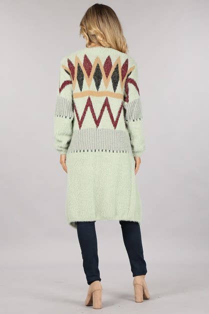 Oceanus Apparel – Engroshandel Cardigan - Dame – OUG80573 Tribal Cardigan Sweater2
