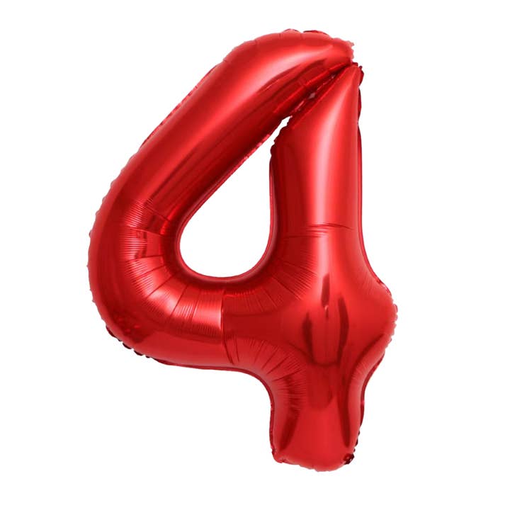 Ellie's Party Supply - Wholesale Balloon - Giant Red Mylar Foil Number Balloons (42 Inches)