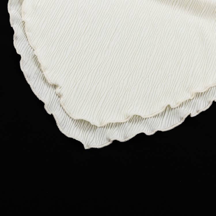 Apricot Strap Neck Mounted Backless Tops Pleated 2 Piece Sets for wholesale on Faire4