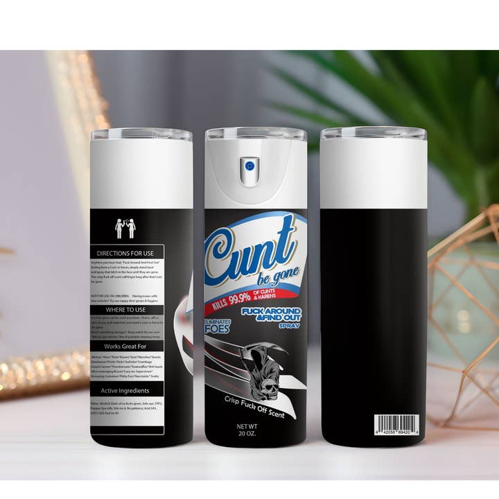 316 Legacy LLC - Wholesale Insulated Mug/Tumbler - Cunt Be Gone Black 20 oz. Skinny Drink Tumbler