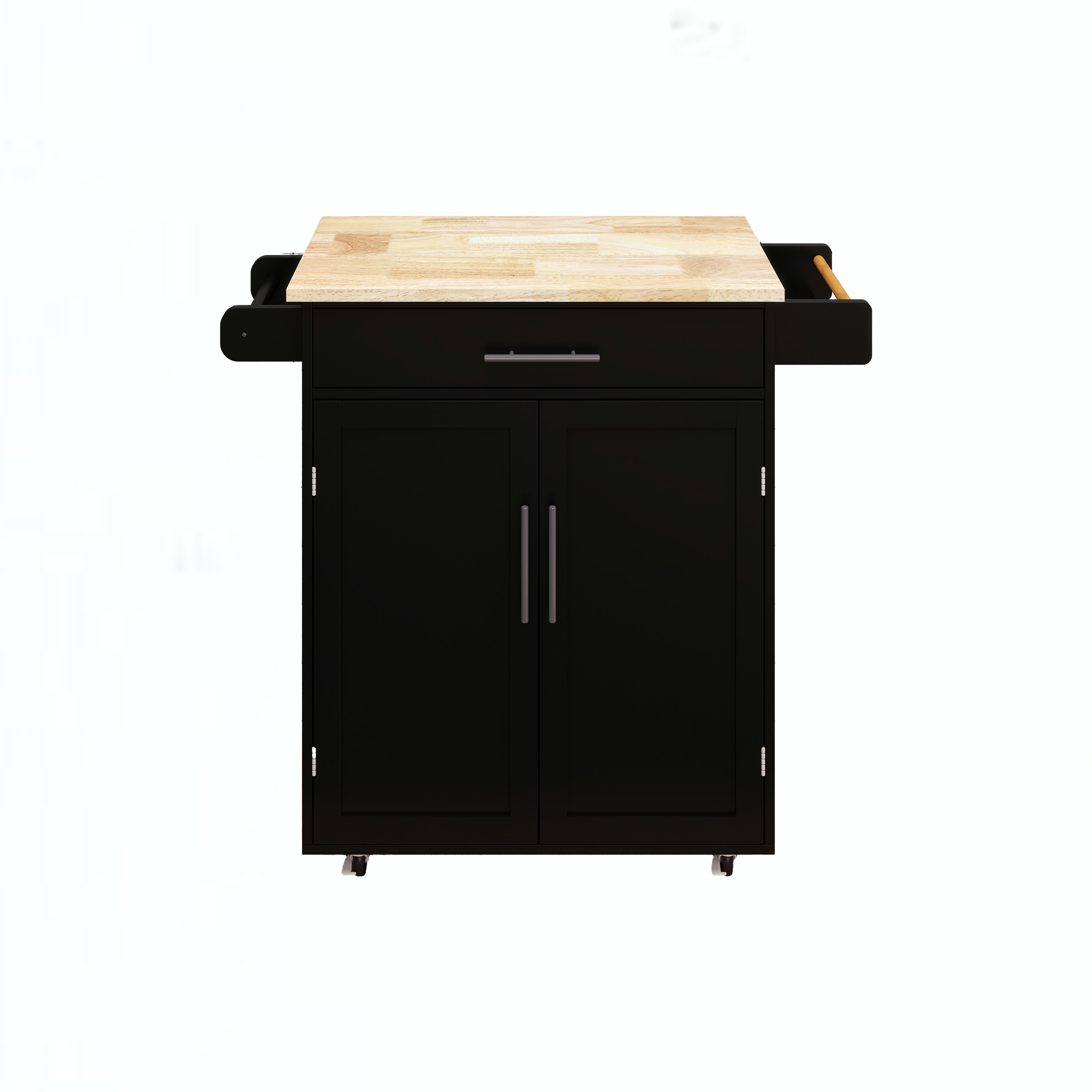 HOMYCASA DESIGN INC - Wholesale Kitchen Storage/Organizer - Open Kitchen Rolling Cart Rubber Wood Top Adjustable Storage1