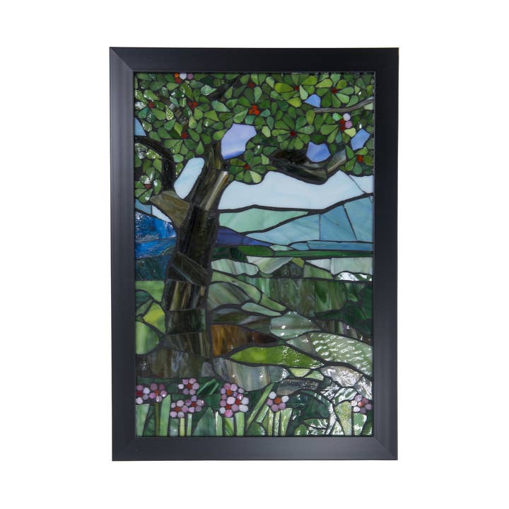 View Mt Mansfield Art Glass Decorative Wall Panel for wholesale by Dale Tiffany