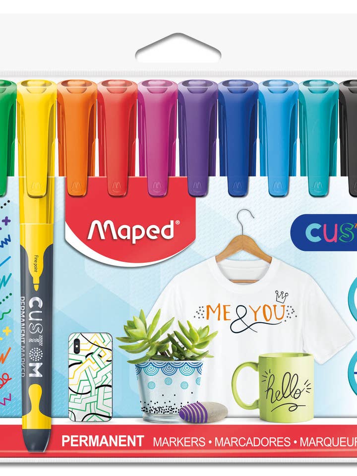 Marker'Peps Permanent Fine Tip Long-Life Markers x12 for wholesale by Maped Helix USA