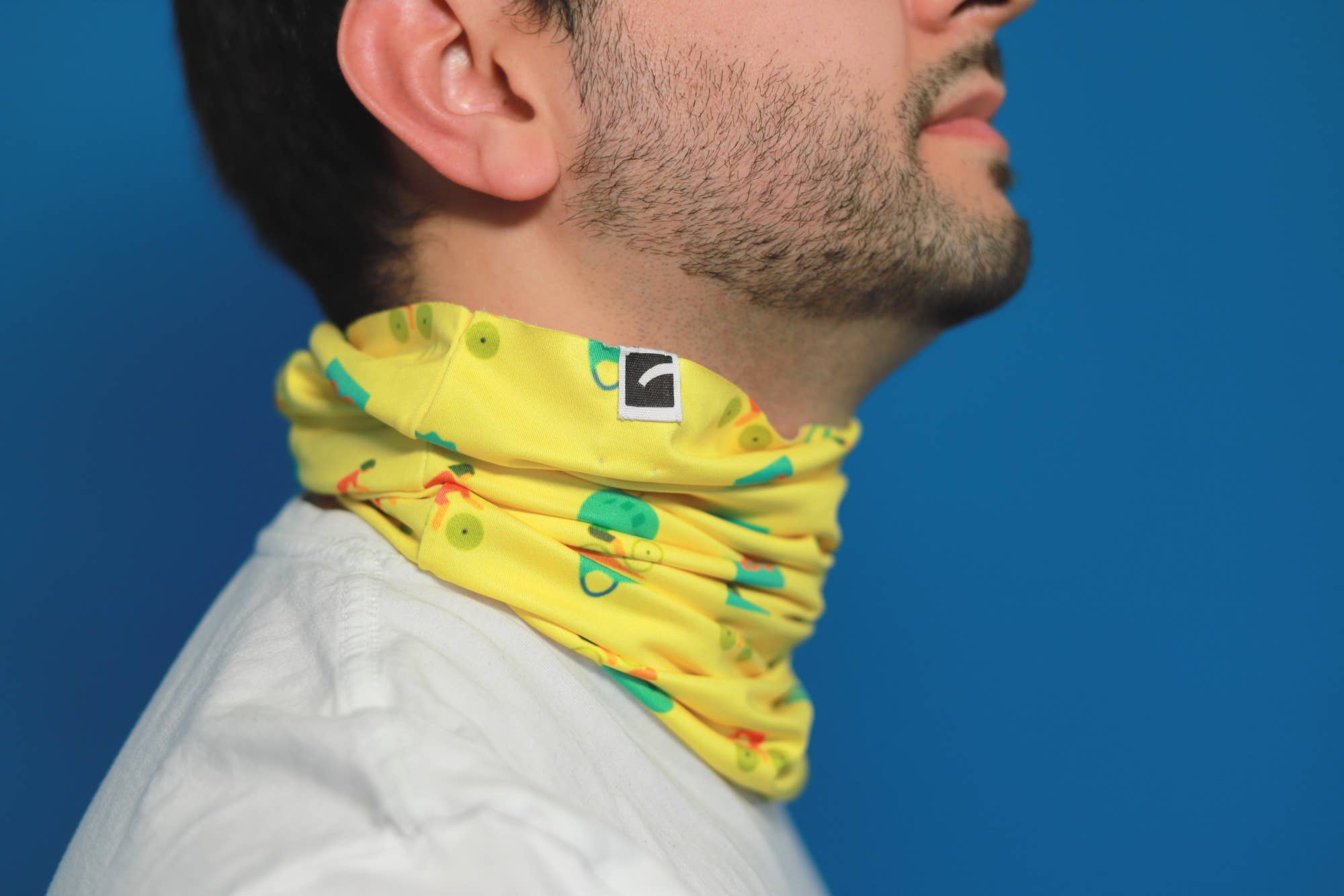 Scarf Designers - Wholesale Bandana - Unisex - Yellow Bandana with Cycling Design0
