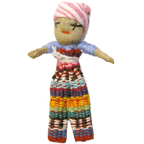 One World Projects - Wholesale Doll – Kids - Large Worry Doll in a Woven Bag2