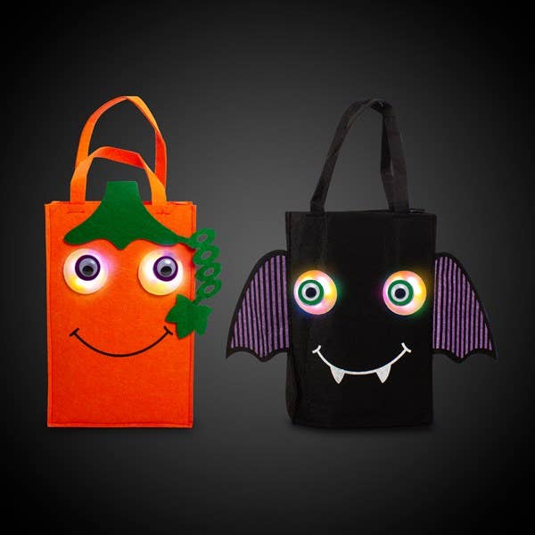 Windy City Novelties - Wholesale Tote Bag - Kids - 24ct LED Halloween Trick-or-Treat Bags PDQ1
