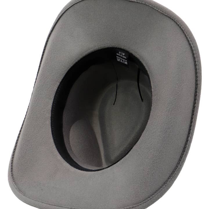 Cap Zone - Wholesale Cowboy Hat - Women's - Turquoise Studded Belt Felt Cowboy Hat