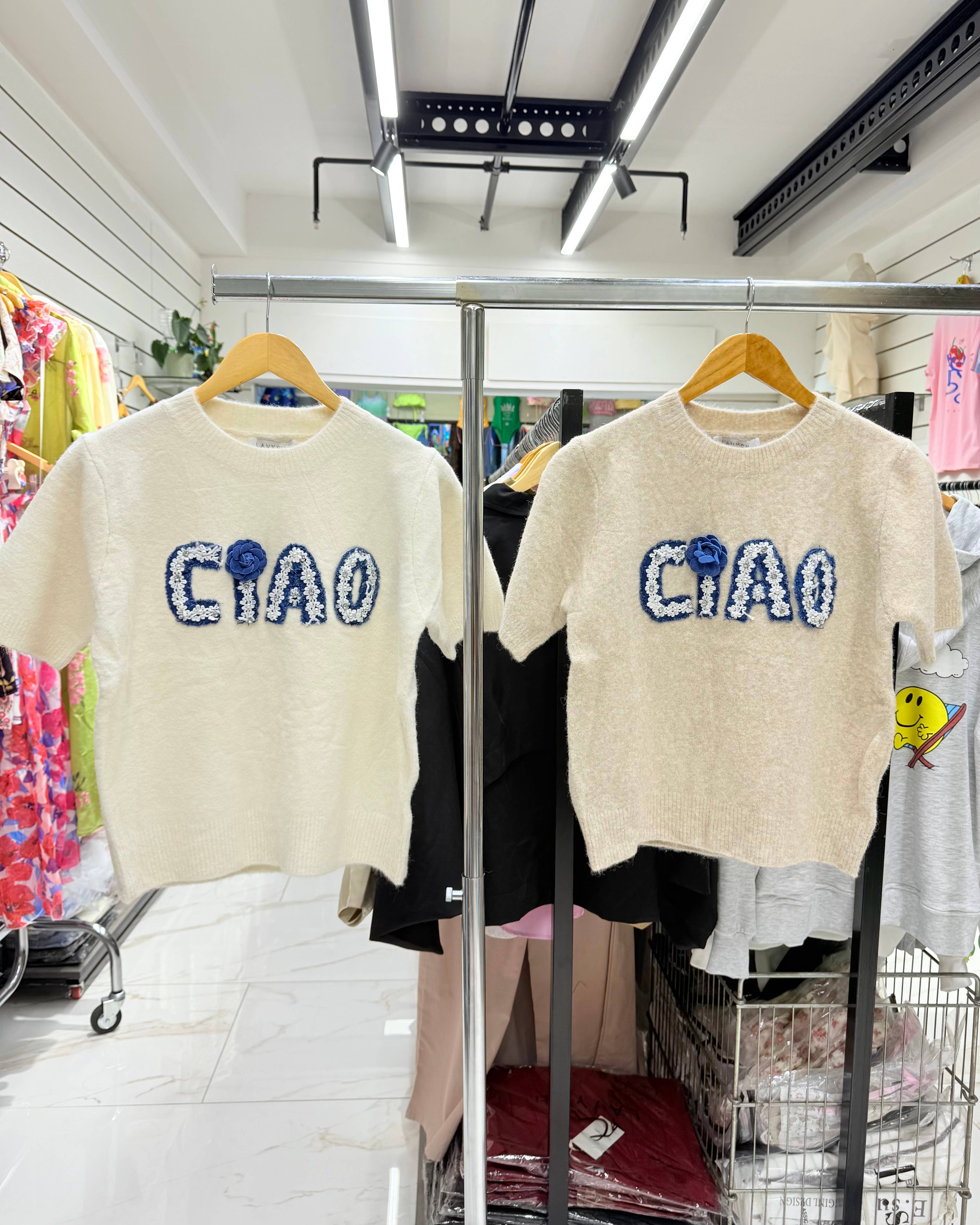 Chilli Girl Collection - Wholesale Knit Sweater - Women's - Round neck CIAO short sleeve sweater  5