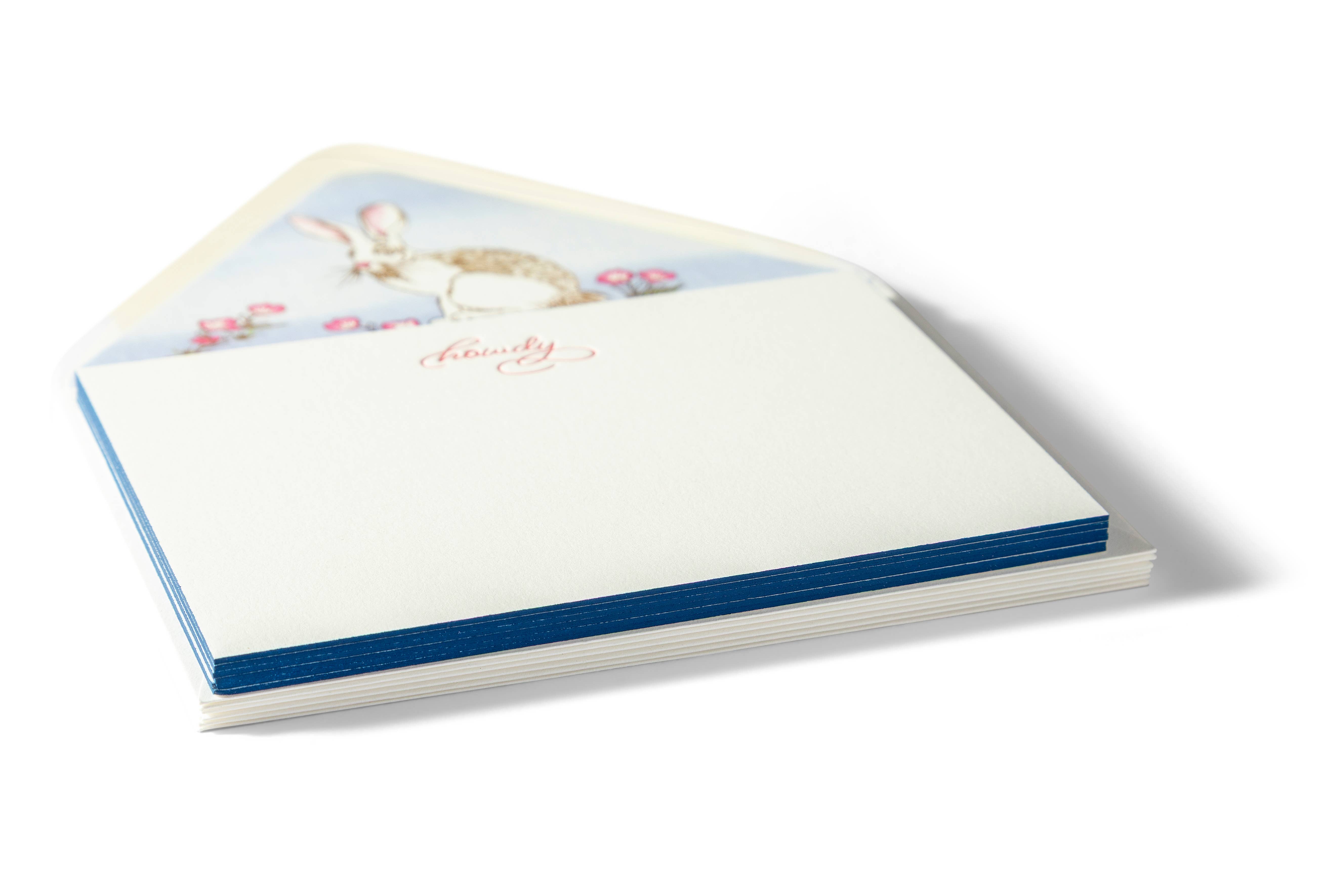 Color Box Design & Letterpress - Vendita all'ingrosso Set di cartoleria/cancelleria - Howdy | Cartoline piatte con stampa tipografica con pantaloni fantasia1