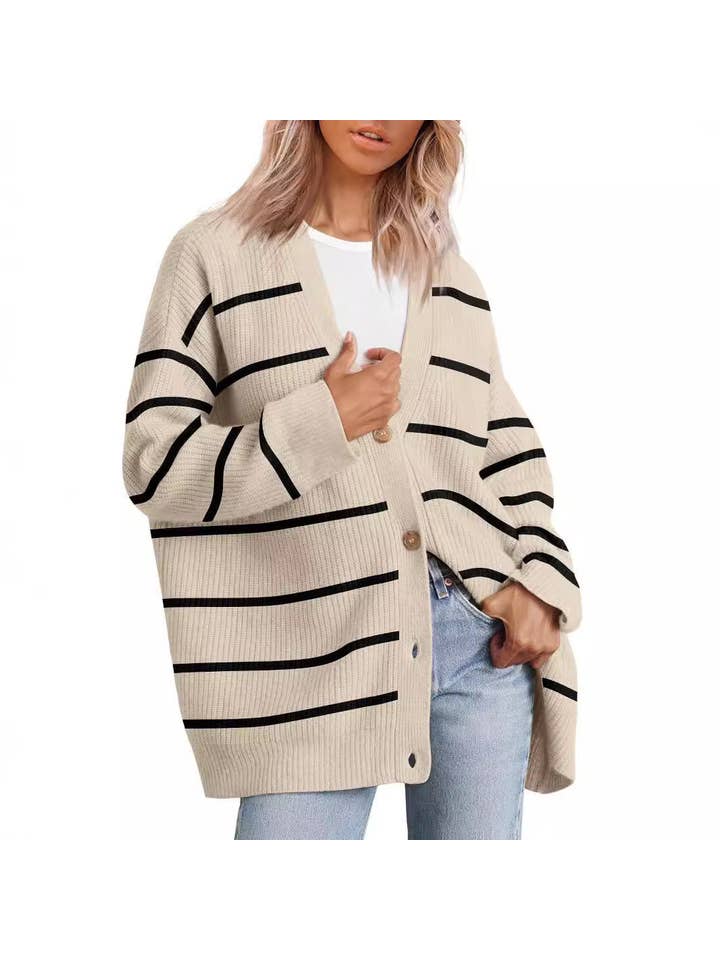 Chicto - Wholesale Cardigan - Women's - Simple Knitting Cardigan Button V-Neck Solid Color Sweater