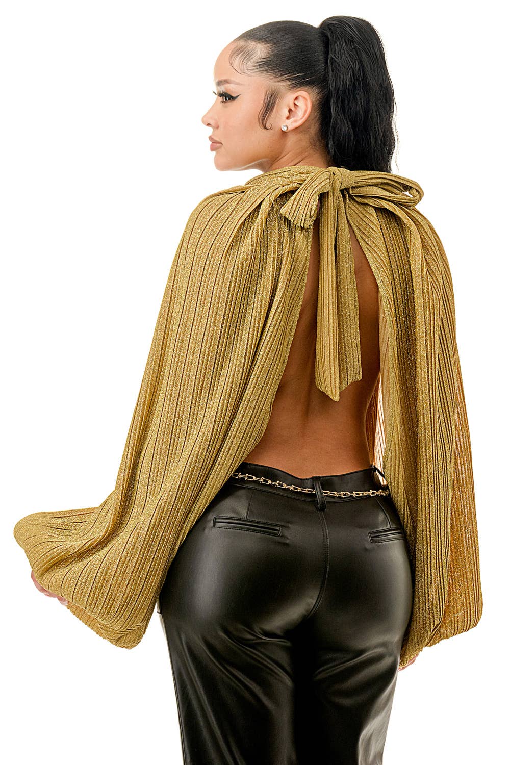 Ariel USA - Wholesale Blouse - Women's - Voluminous Balloon Sleeve Blouse1