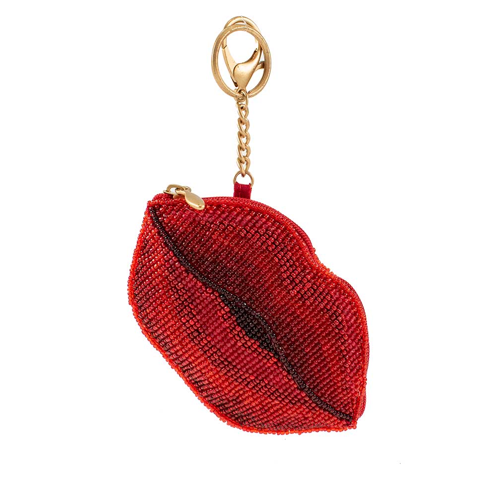 Mary Frances Accessories - Wholesale Coin Purse - Women's - XOXO Beaded Lips Coin Purse/Key Fob5