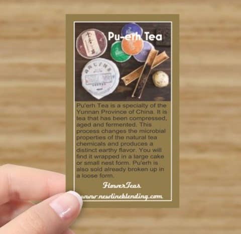 FlowerTeas - Venta al por mayor Bolsitas de té - Tarjetas informativas sobre cómo preparar té a granel o laminadas8