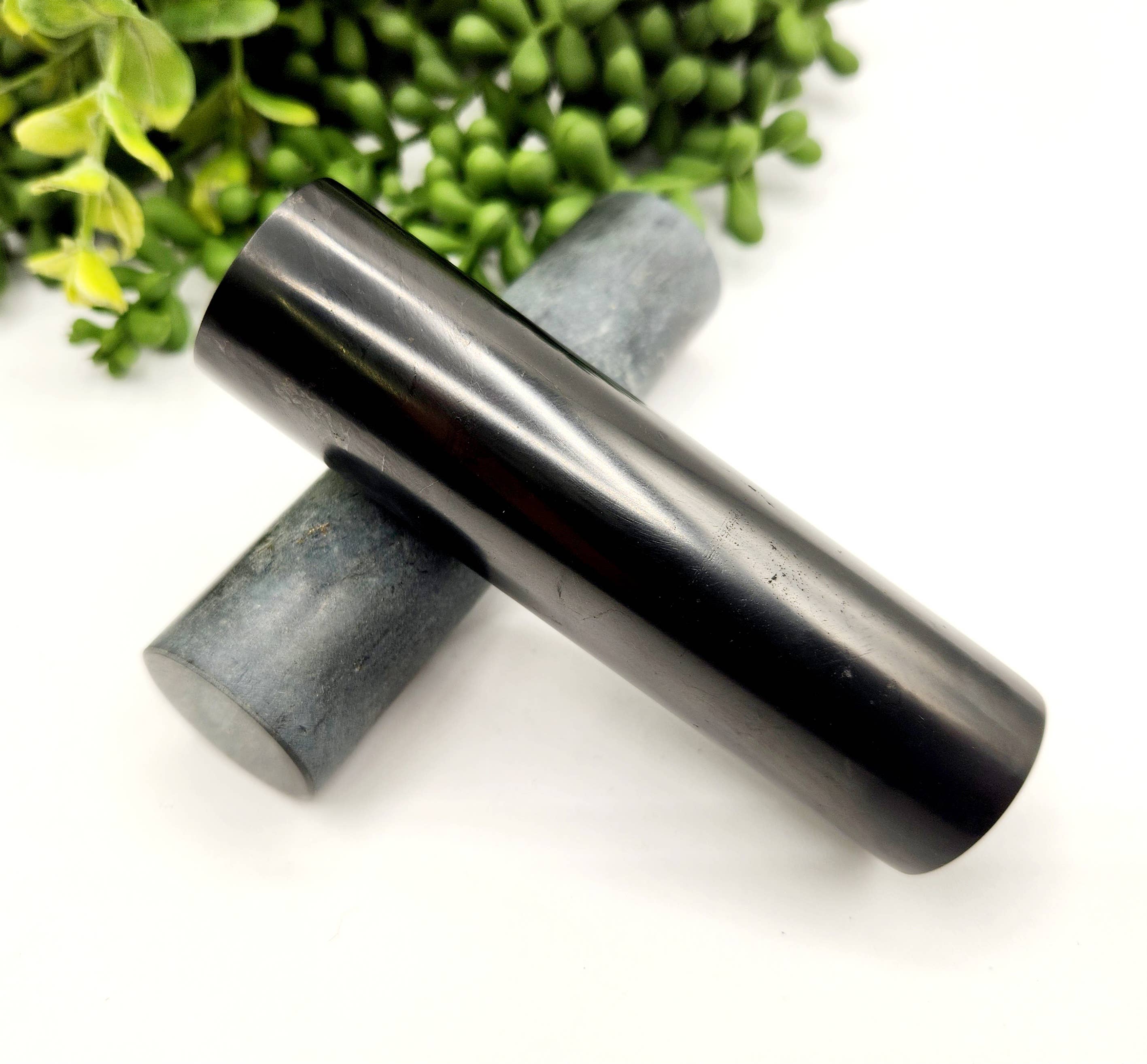 Meraki Gemstones - Wholesale Spiritual Stone/Crystal - Shungite & Steatite Harmonizer Rods-EMF Protection (10x3cm)2