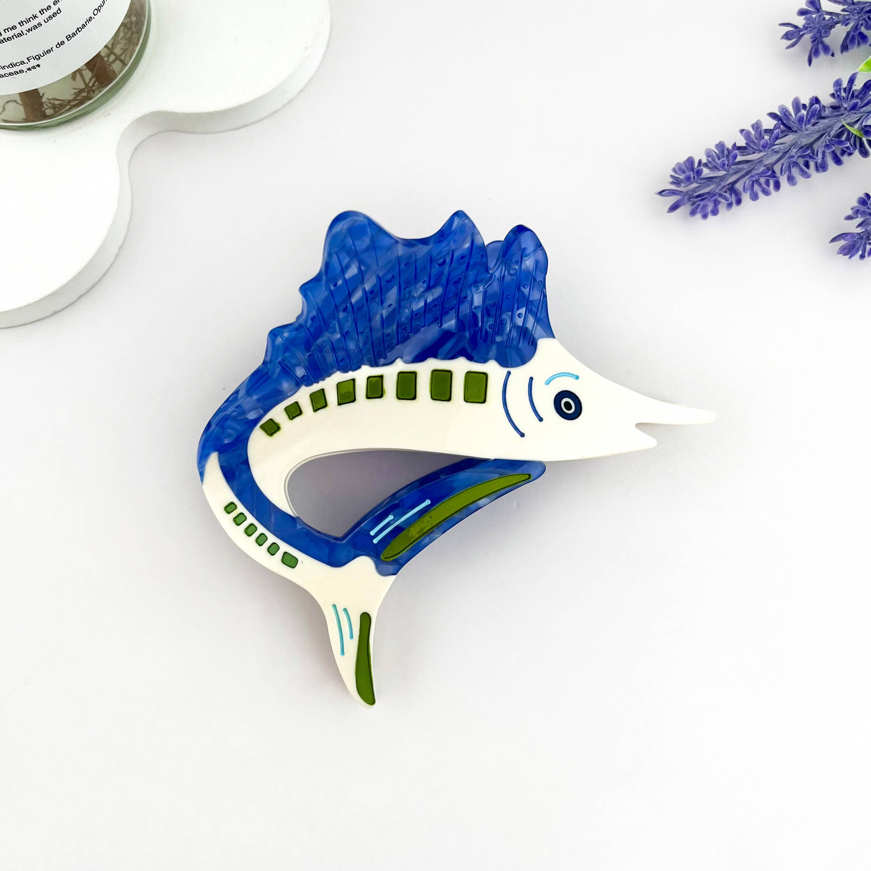 mildstyles - Wholesale Hair Clip - Women's - Jumping Garfish Acetate Hair Claw Clip, Marlin Hair Clip5