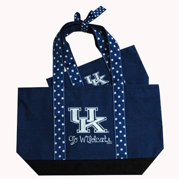Sac fourre-tout Kentucky Wildcats pour femme avec poignée à pois 2 pièces pour la vente par Jenkins Enterprises
