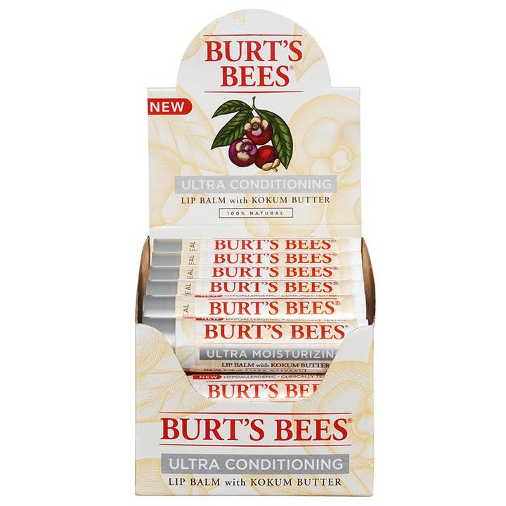 Ultra Conditioning Lip Balm With Kokum & Shea Butter Display for wholesale by Burt's Bees