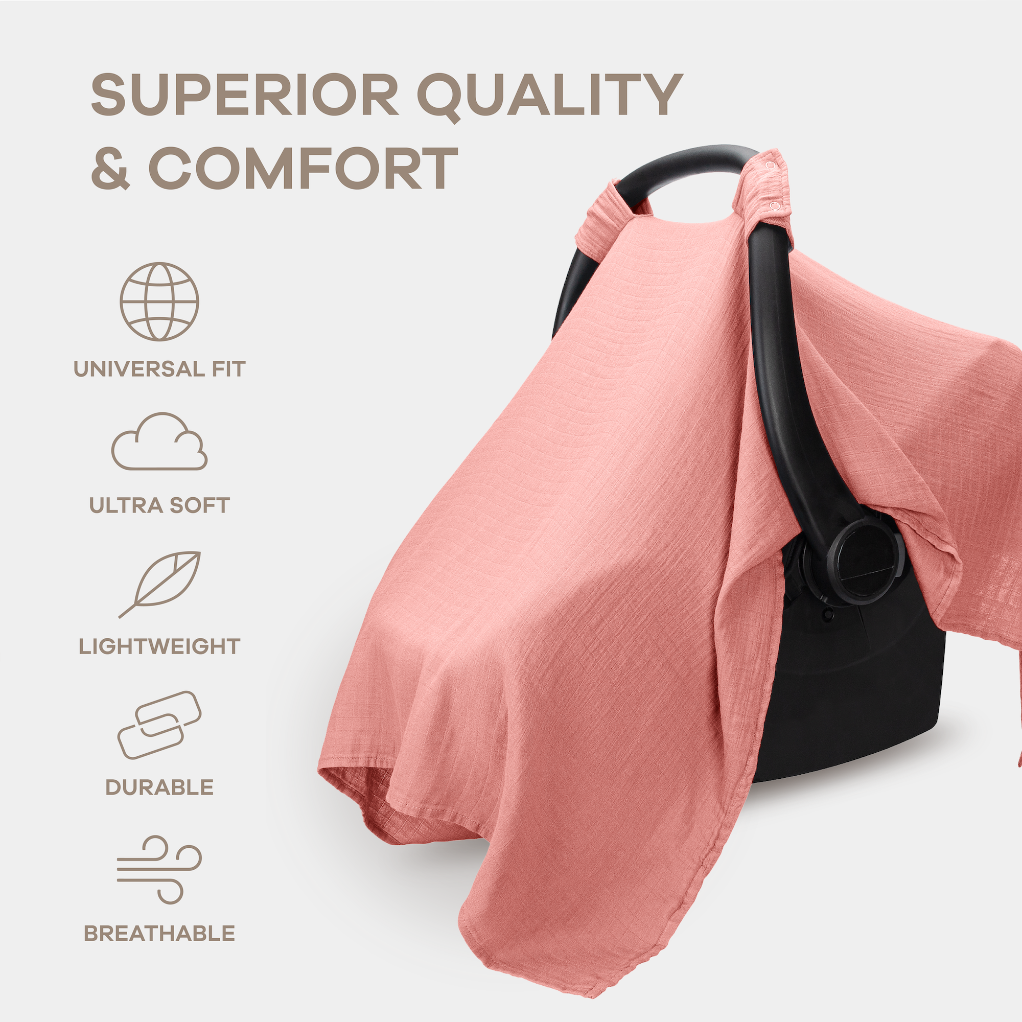 Comfy Cubs - Wholesale Car Seat Cover - Kids & Baby - Baby Car Seat Cover, Large Car Seat Canopy by Comfy Cubs51