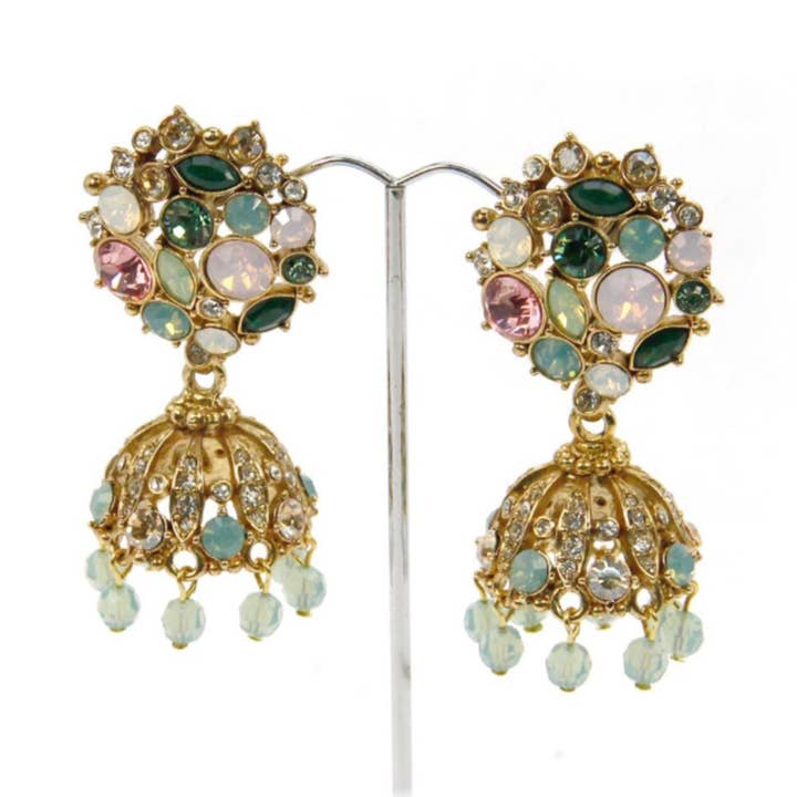 Jhumki multicolore | Collezione Kyles | Gioielli indiani per la vendita all'ingrosso da parte di kyles online ltd