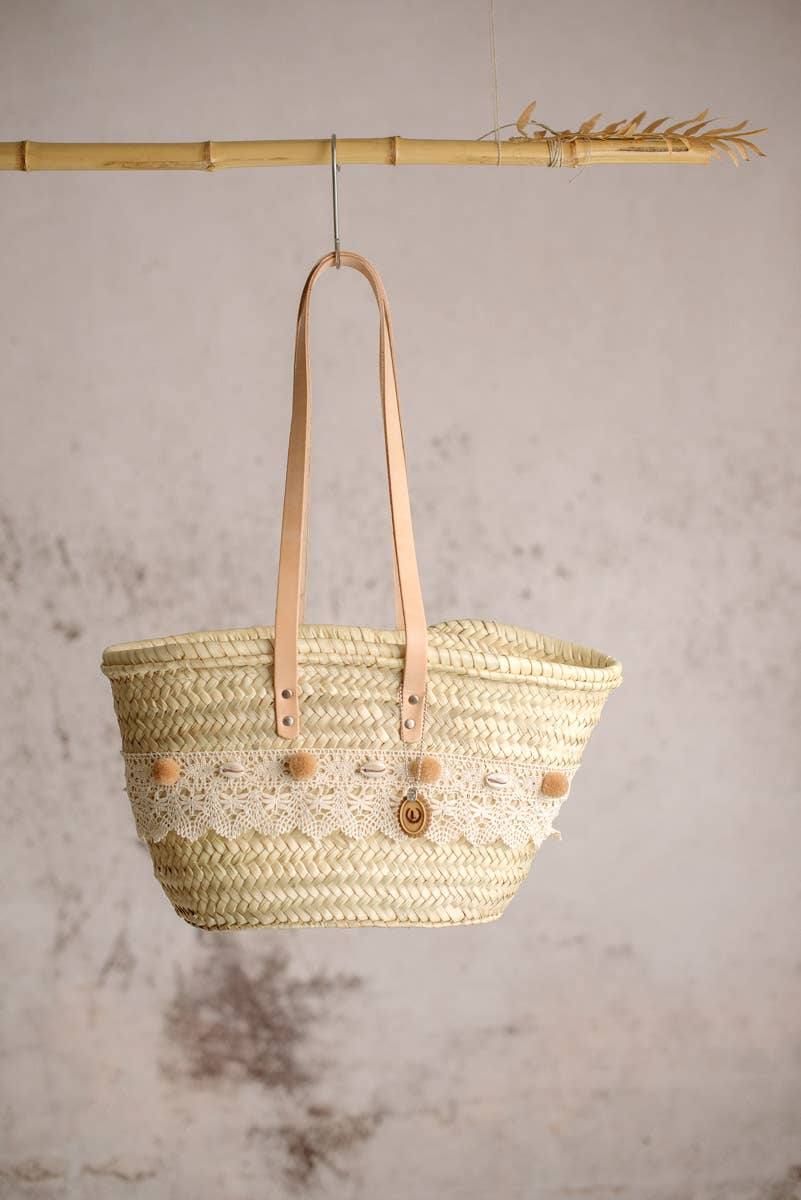 Lula Natura - Wholesale Beach Bag - MIDI BASKET SEE RAFFIA2