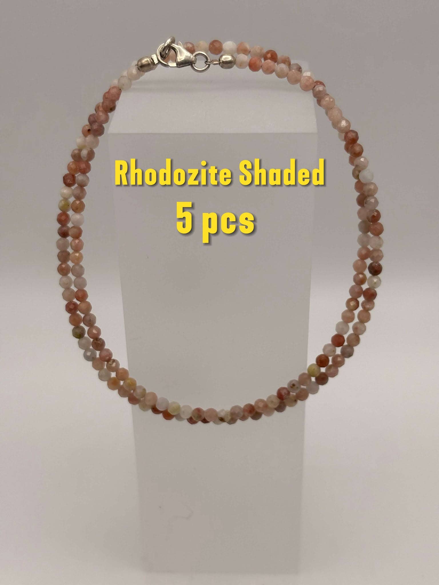 Csr jewelry design – wholesale Beaded/pearl necklace – Elegant Sterling Silver Faceted Bead Gemstone Necklace18