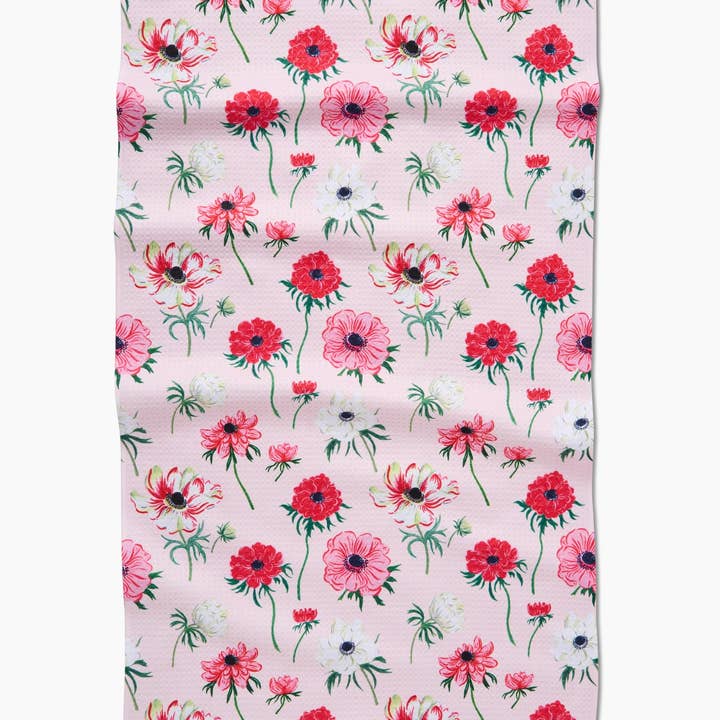 Geometry - Wholesale Tea Towel - Anemone Garden Flowers Tea Towel
