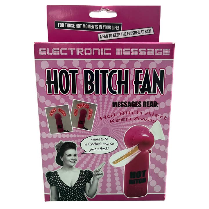 The Diabolical Gift People - Novelty Gifts, Mother's Day - Wholesale Gag Gift/Novelty Gift - Hot Bitch Handheld Fan - Novelty Gifts for Women, Gag Gift