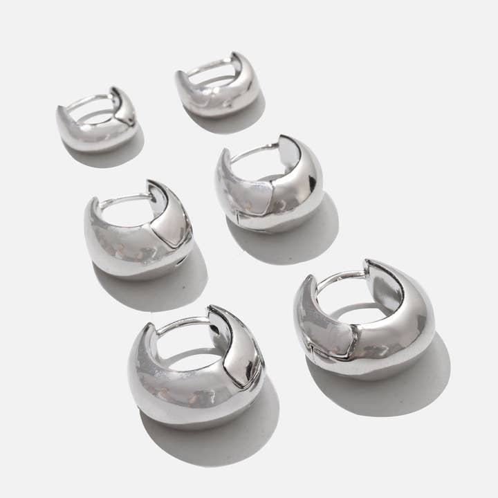 'ANTIBES Earrings - Silver ' for wholesale by Sun Muse Studio